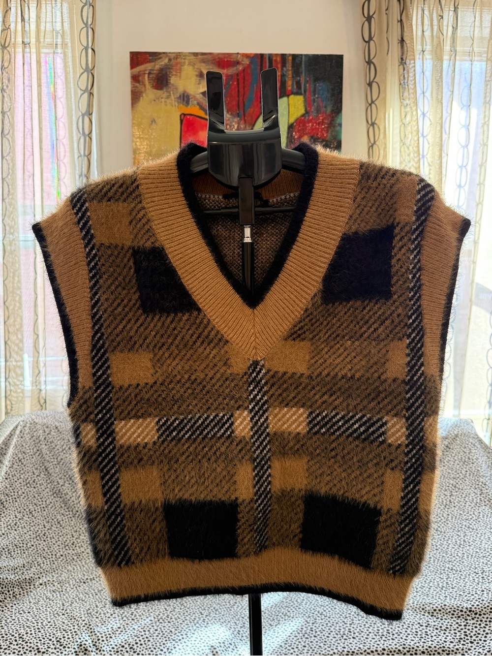 English Factory Plaid Sweater Vest